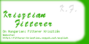 krisztian fitterer business card
